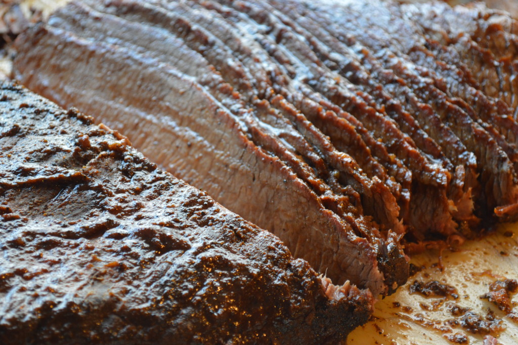 Beef brisket, smoked for eight hours.